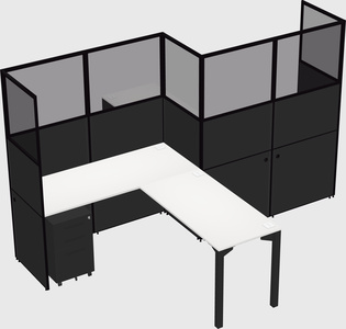 L-shape cubicles