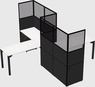L-shape cubicles