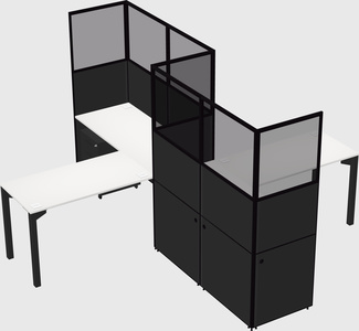 L-shape cubicles