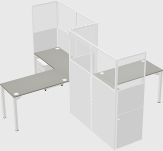 L-shape cubicles