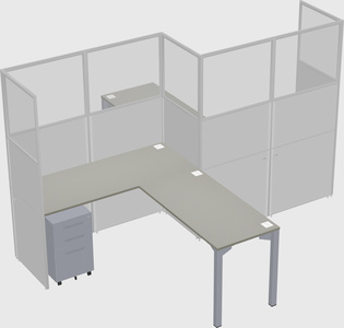 L-shape cubicles