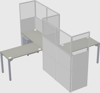 L-shape cubicles