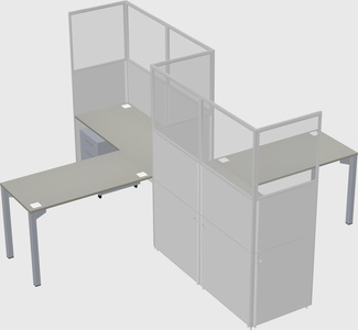 L-shape cubicles