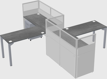 L-shape cubicles