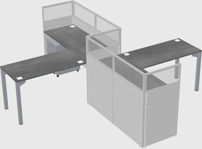 L-shape cubicles