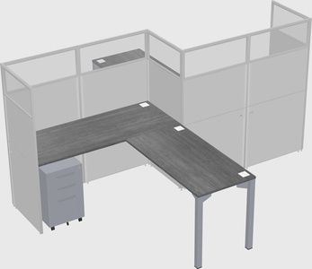 L-shape cubicles