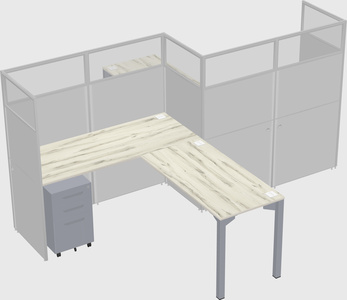 L-shape cubicles