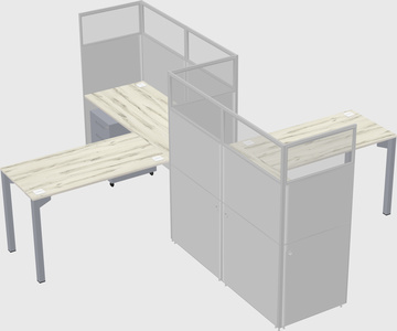 L-shape cubicles