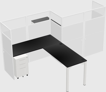 L-shape cubicles