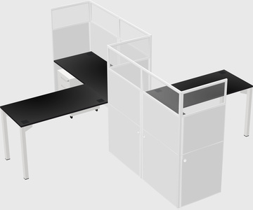 L-shape cubicles