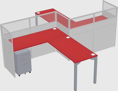L-shape cubicles