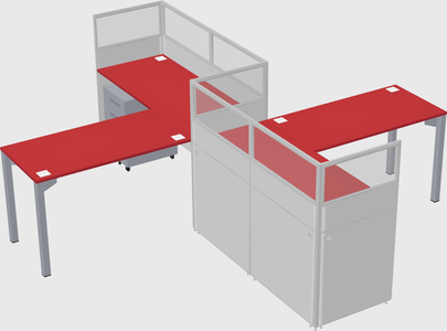 L-shape cubicles