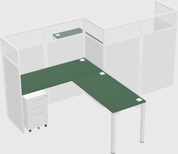 L-shape cubicles