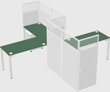 L-shape cubicles