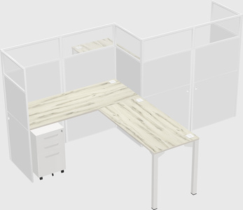 L-shape cubicles