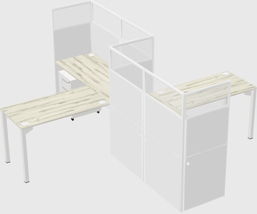 L-shape cubicles