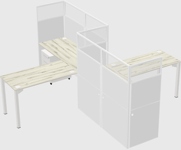 L-shape cubicles