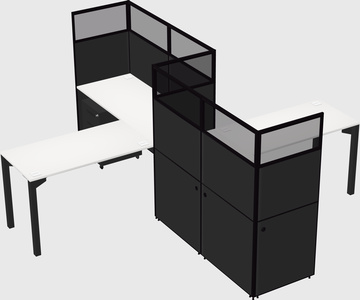 L-shape cubicles