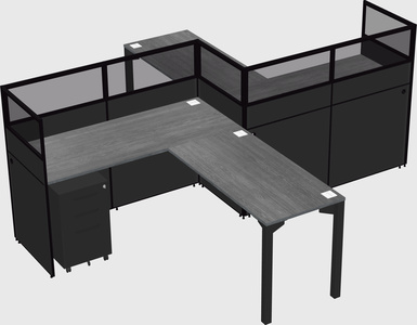 L-shape cubicles