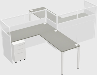 L-shape cubicles