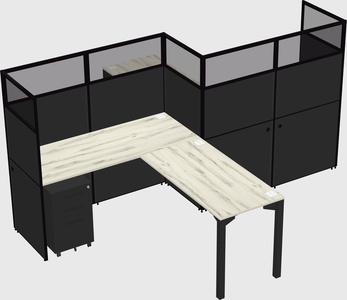 L-shape cubicles