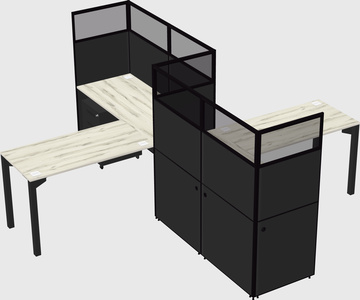 L-shape cubicles