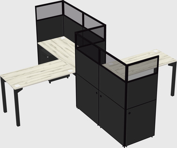 L-shape cubicles