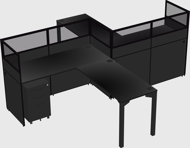 L-shape cubicles