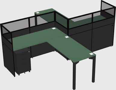 L-shape cubicles