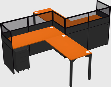 L-shape cubicles
