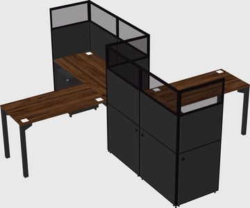 L-shape cubicles