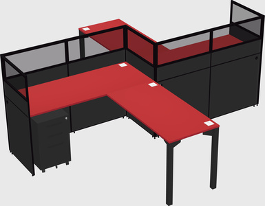 L-shape cubicles