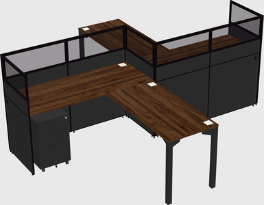L-shape cubicles
