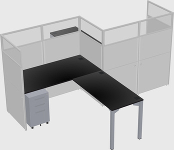 L-shape cubicles