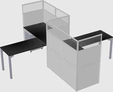 L-shape cubicles