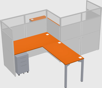L-shape cubicles