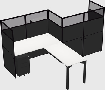 L-shape cubicles