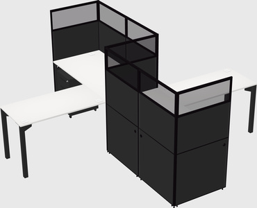 L-shape cubicles
