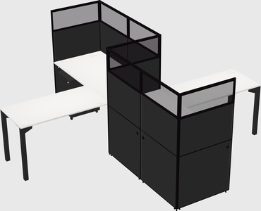 L-shape cubicles