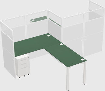 L-shape cubicles
