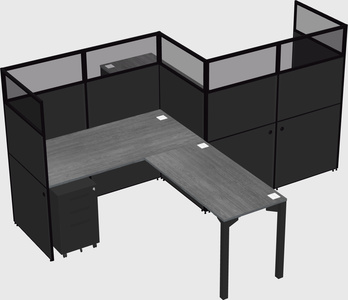 L-shape cubicles