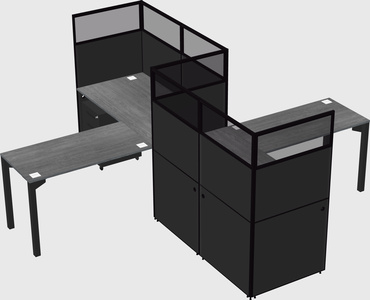 L-shape cubicles