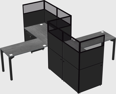 L-shape cubicles