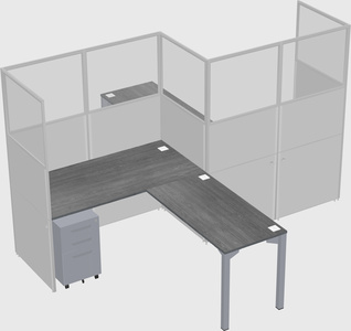 L-shape cubicles