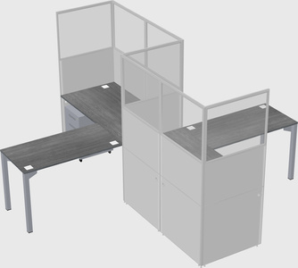 L-shape cubicles