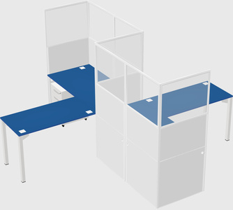 L-shape cubicles