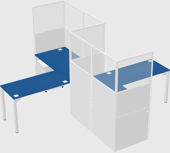 L-shape cubicles