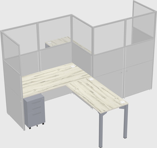 L-shape cubicles