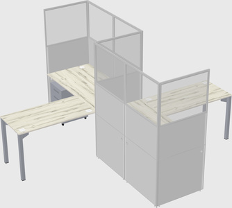L-shape cubicles