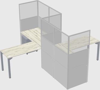 L-shape cubicles